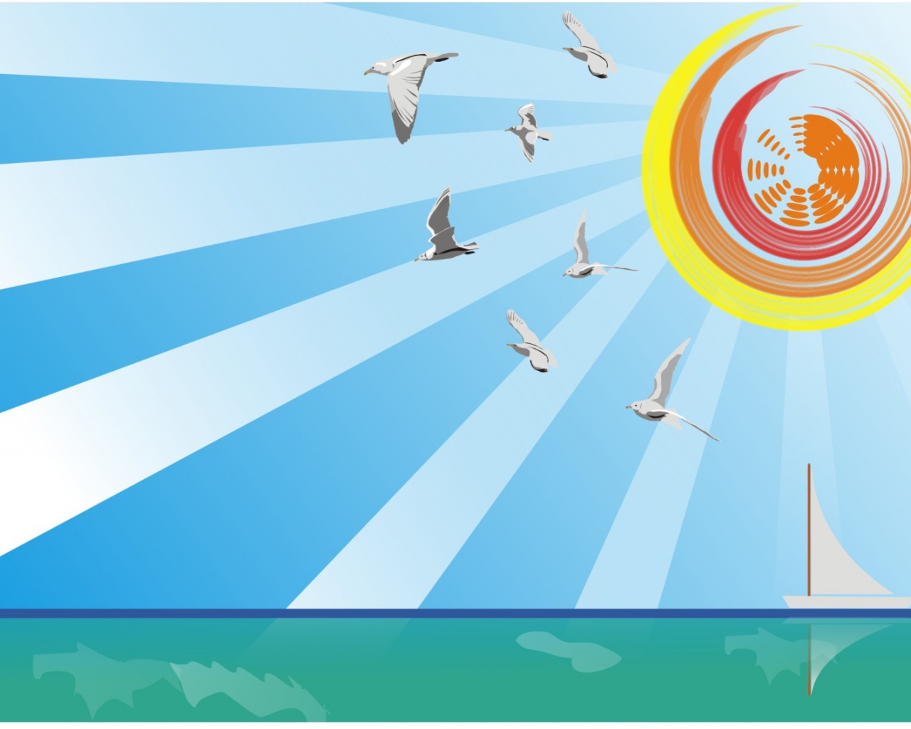 Летнее палящее солнце