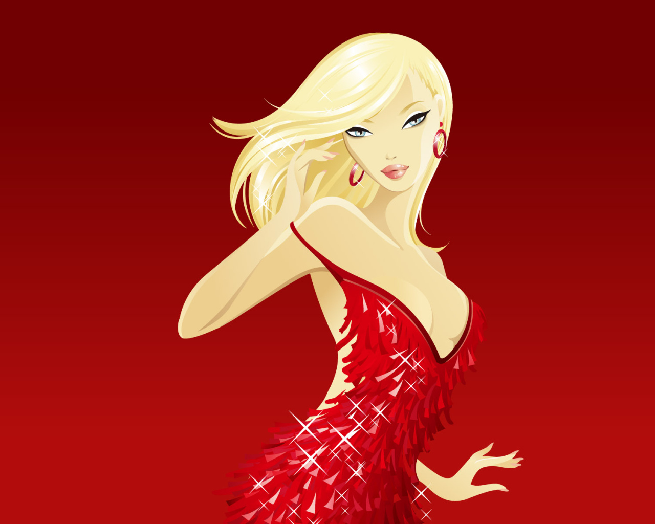 Девченка в красном