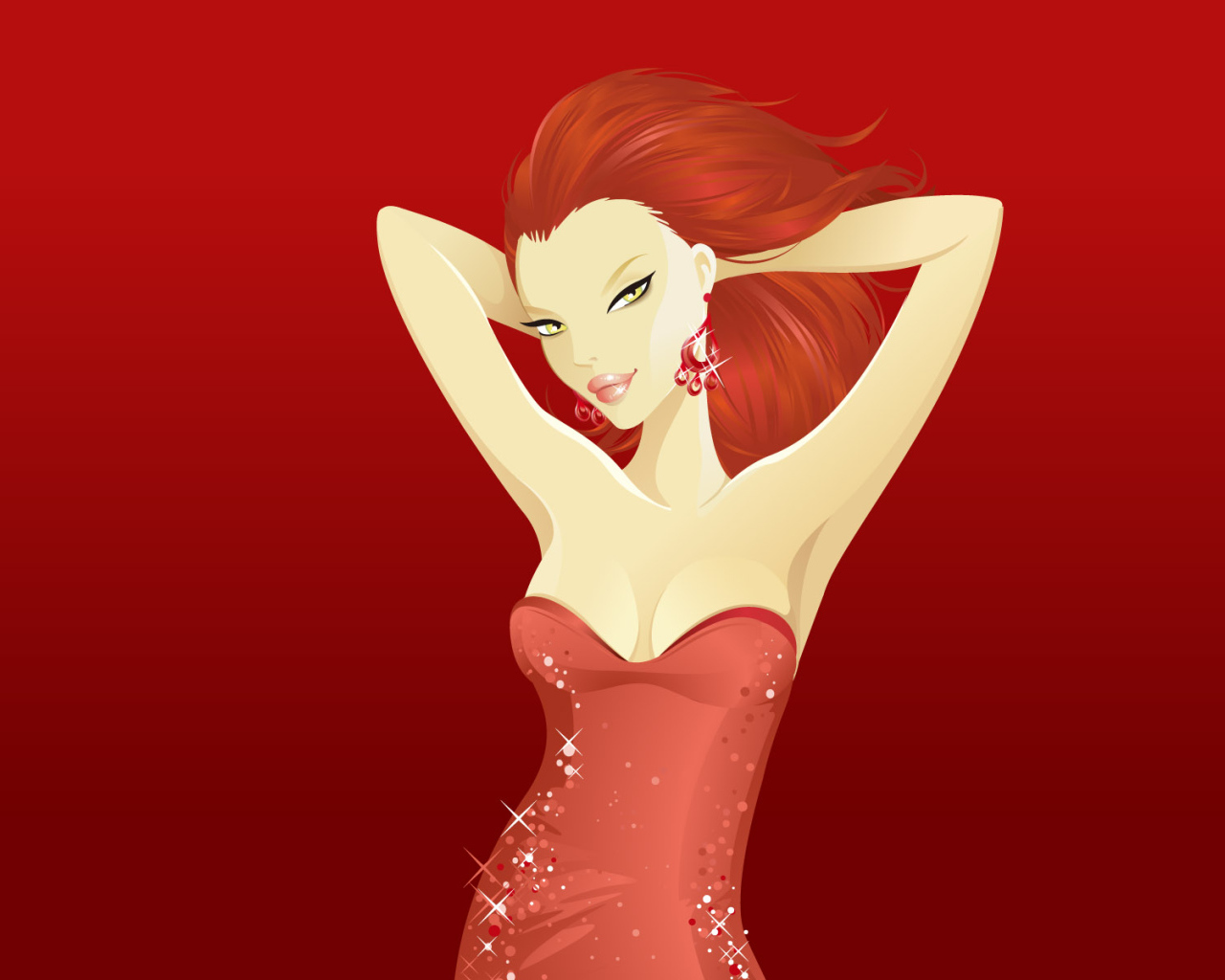 Женщина в красном