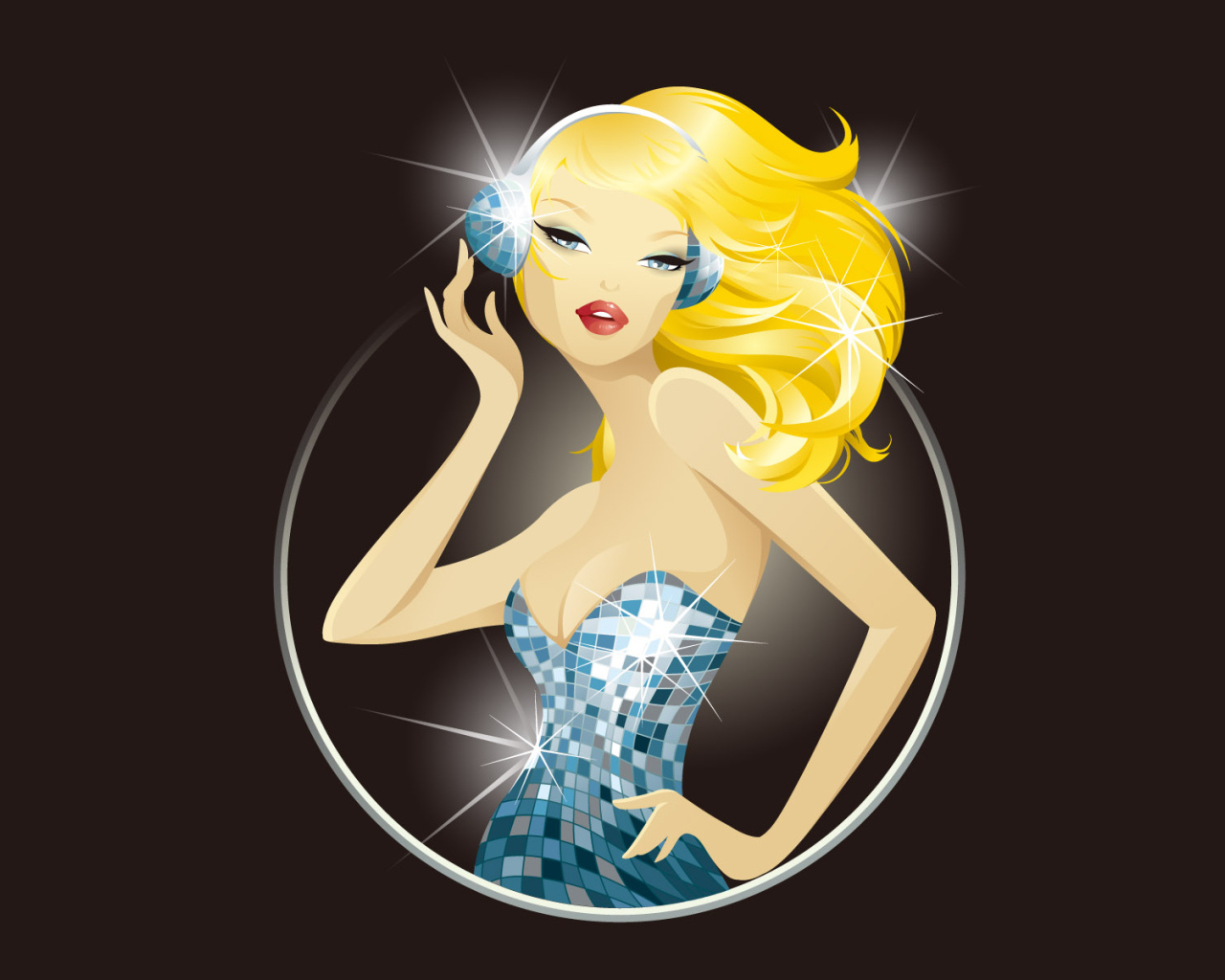 Девушка в серебряном платье