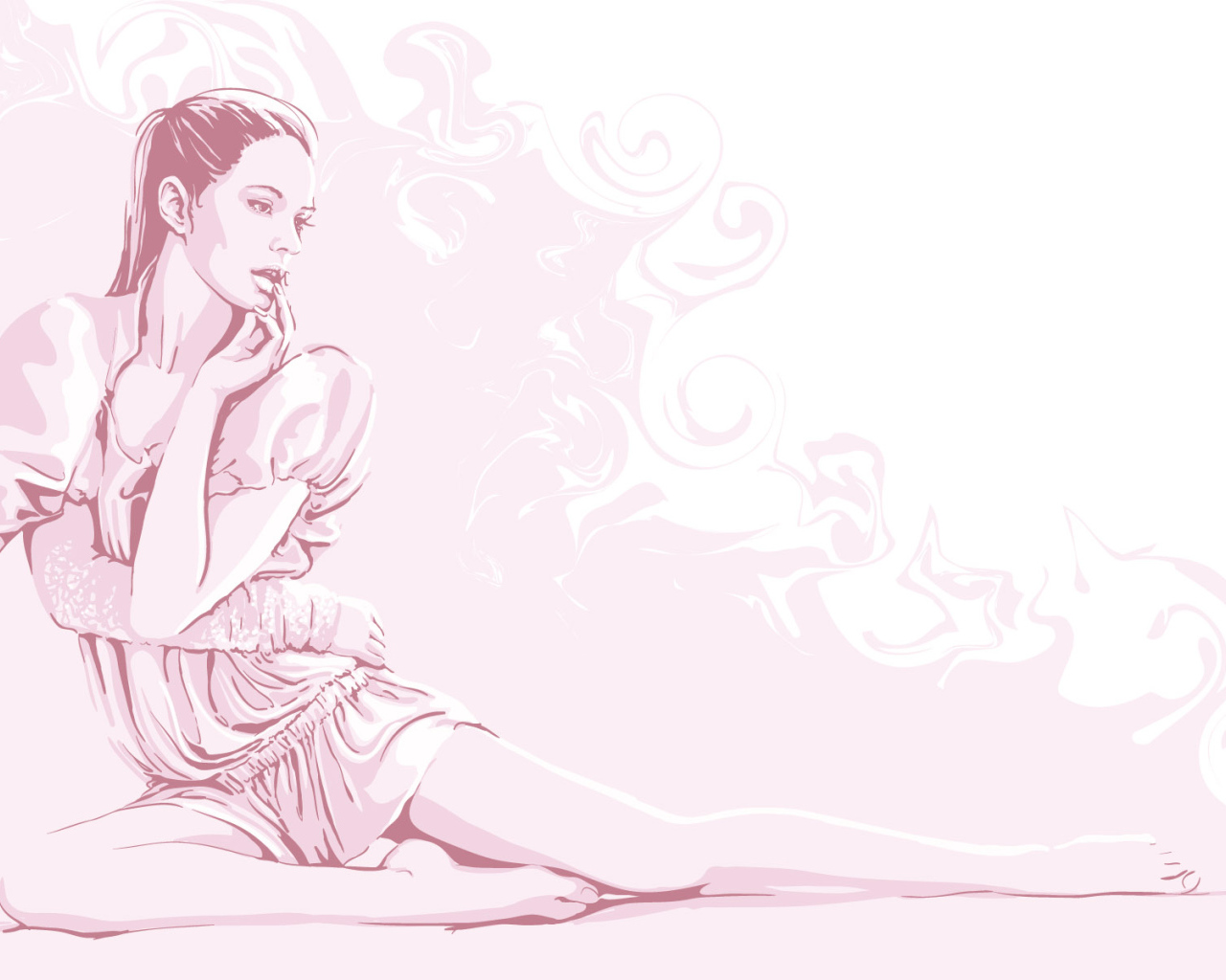 девушка в розовом