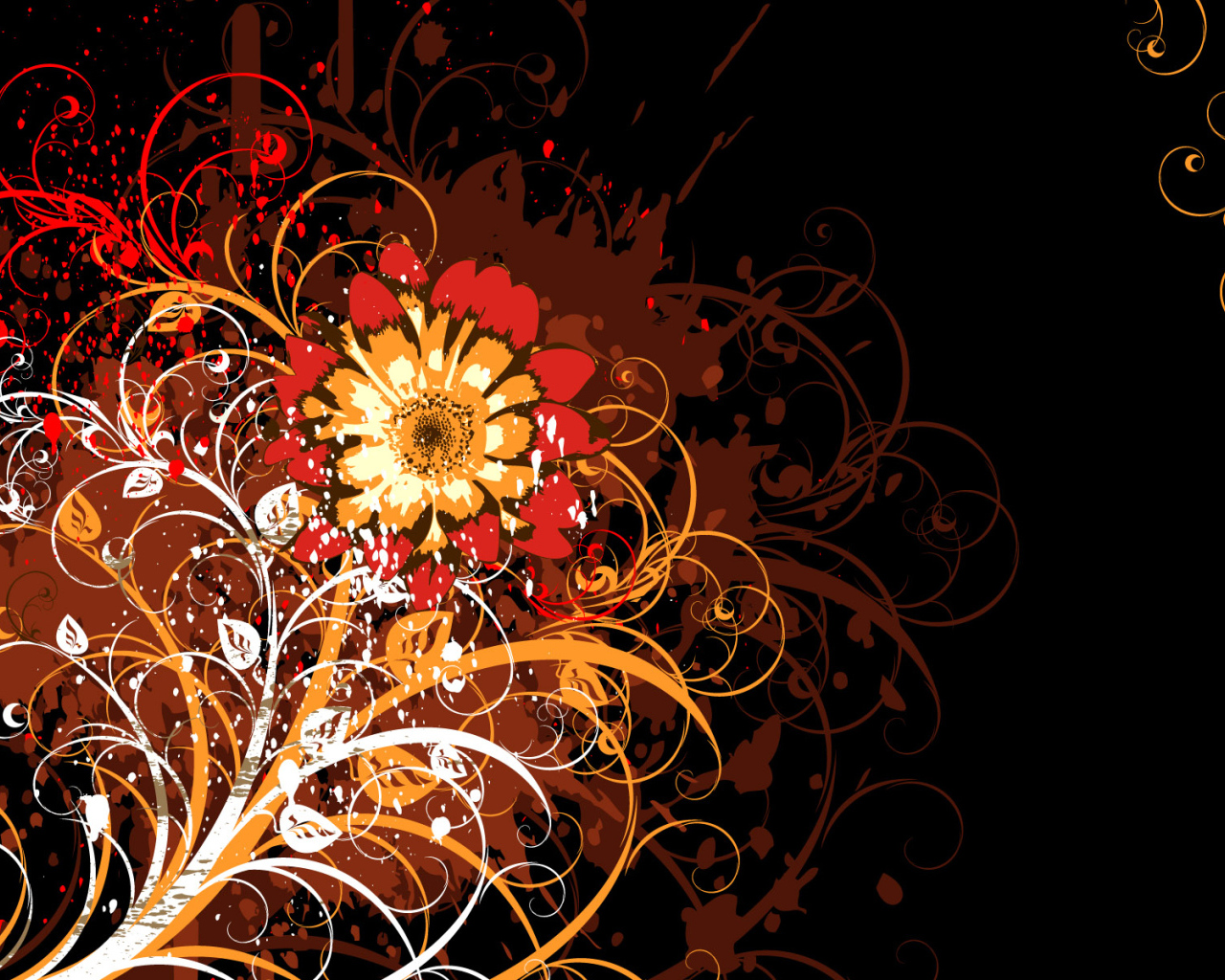 Цветок в векторе