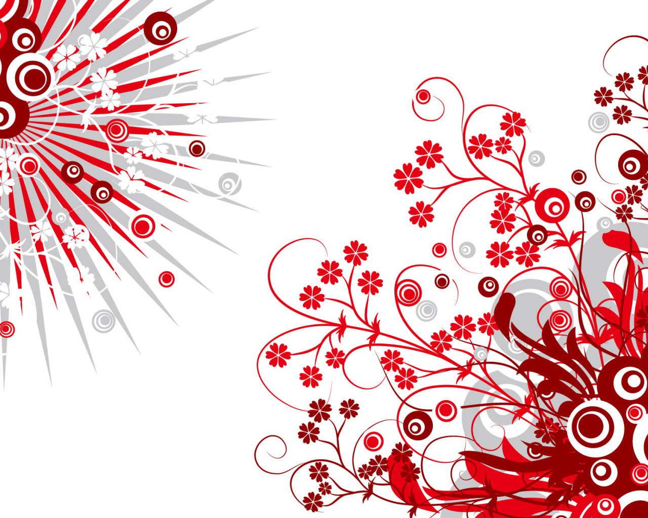 Red white vector picture