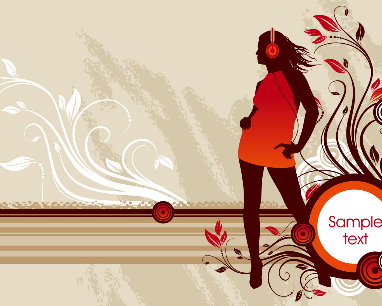 Девушка в наушниках