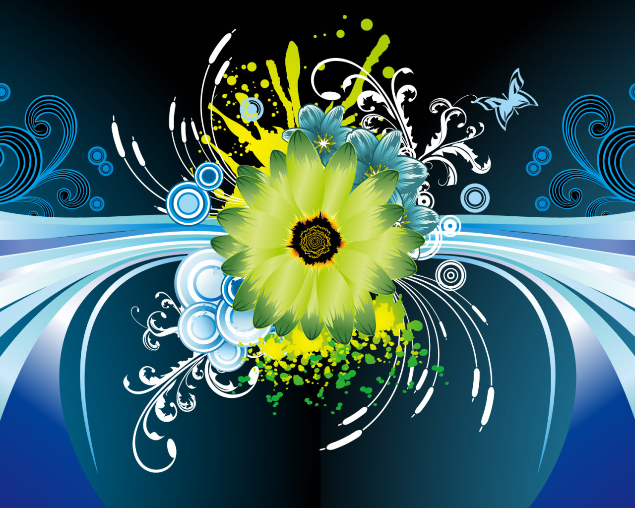 Векторный цветок