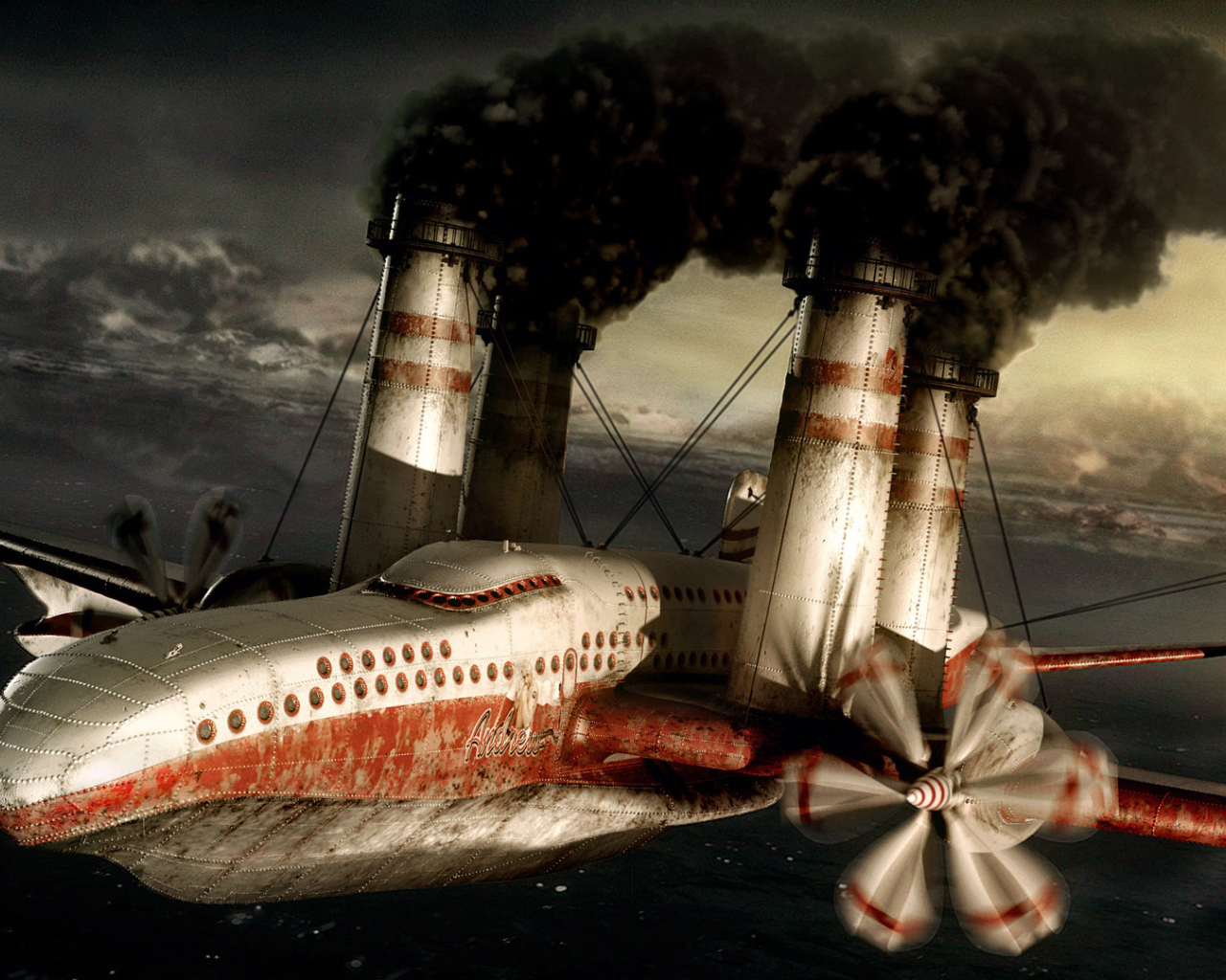 Самолет с паровым двигателем