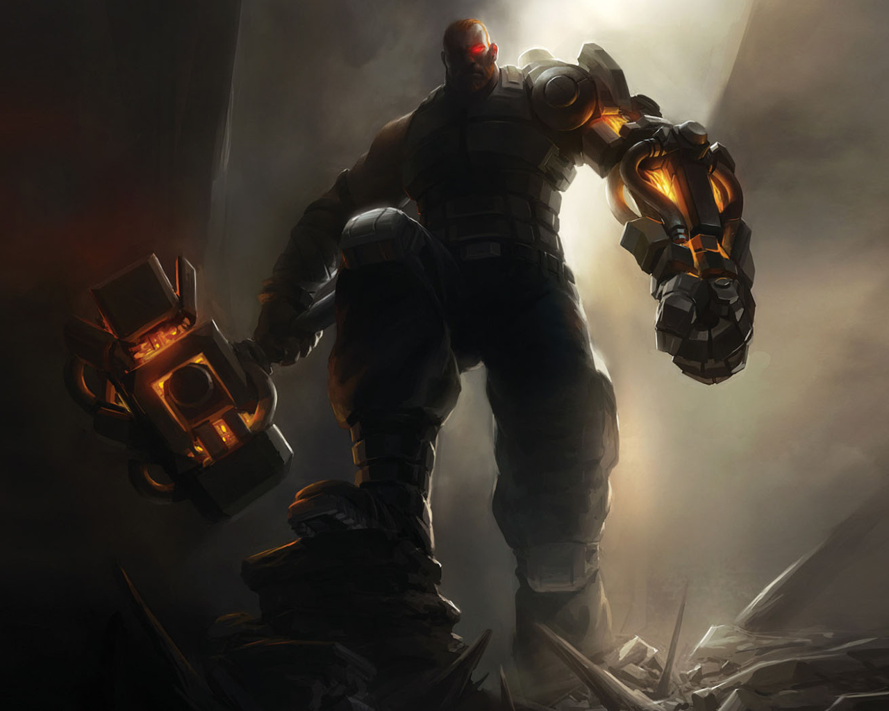 Человек с большим молотом