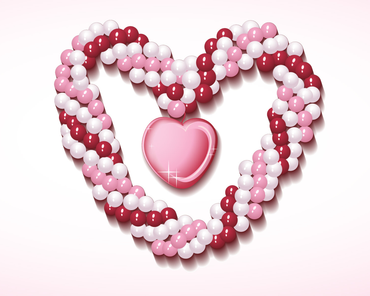 Розовое сердечко