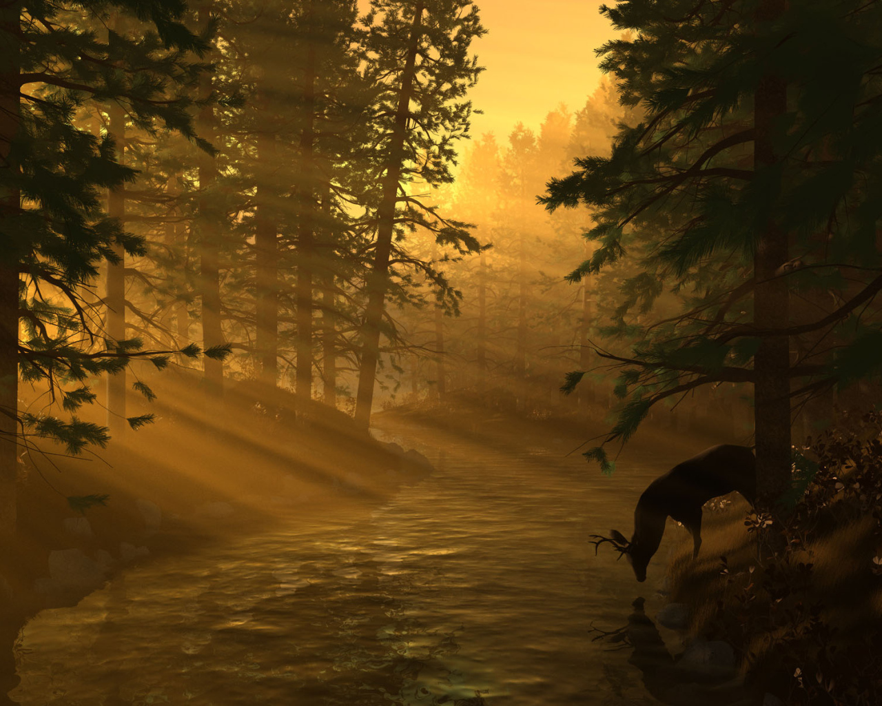 Лесная река