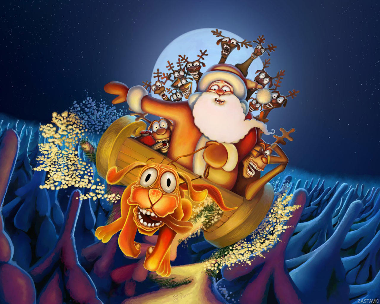 Пьяный дед мороз