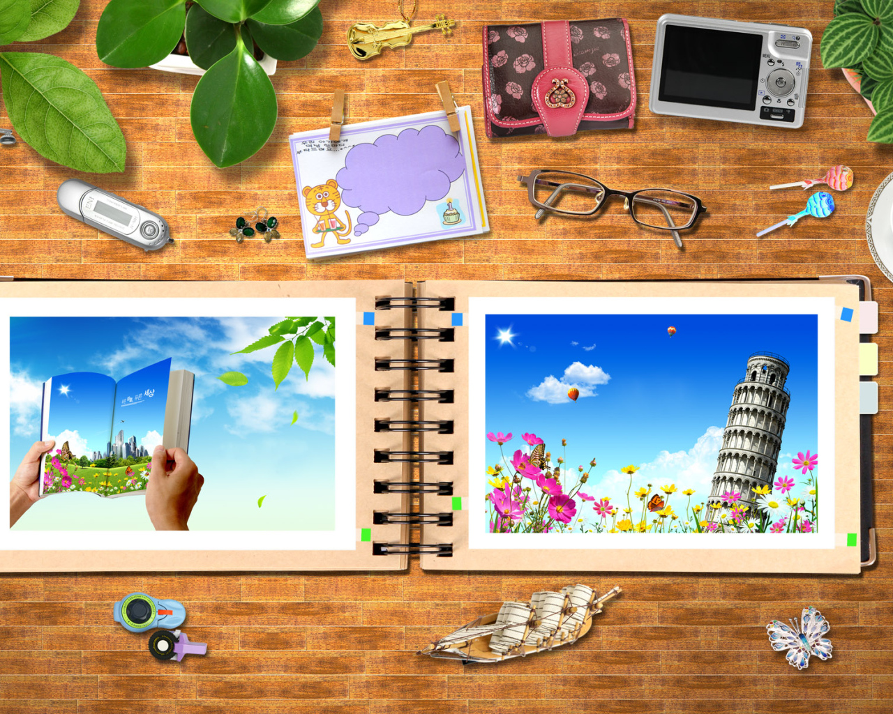 Рабочий стол девушки