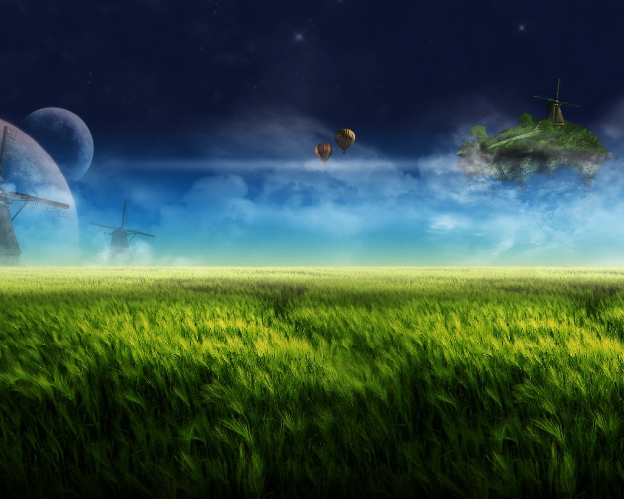 Синий плавучий остров