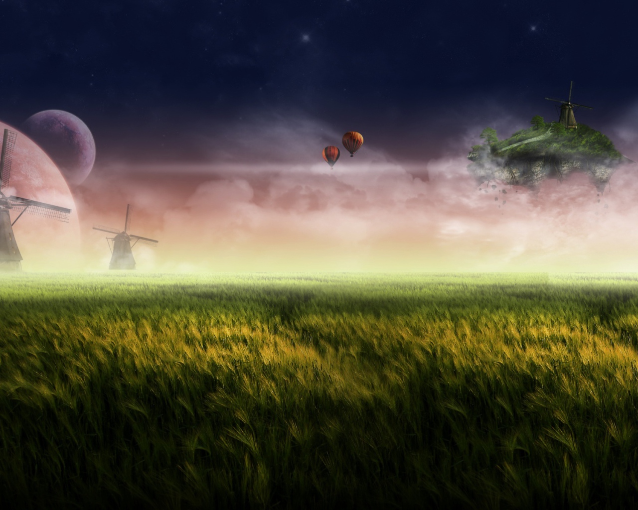 Красный плавучий остров