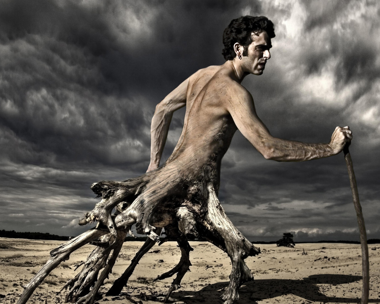 Человек дерево