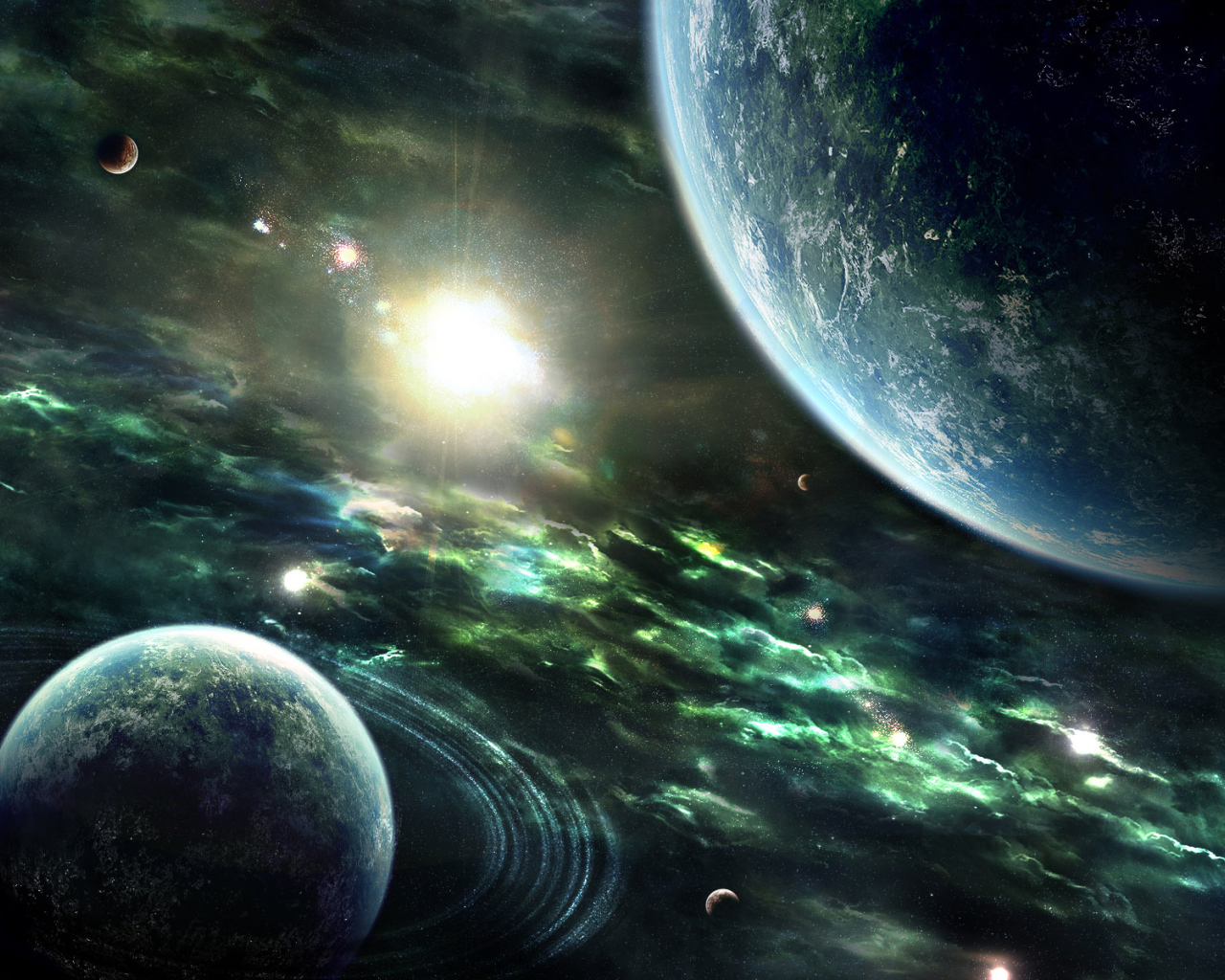 Соседствующие планеты и их спутники