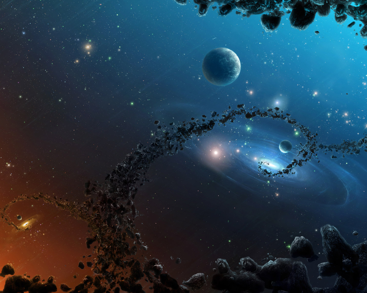 Скопление метеоритов