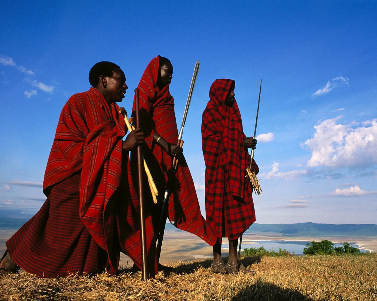 Племя Масаи на Краю Ngorongoro / Танзания / Африка