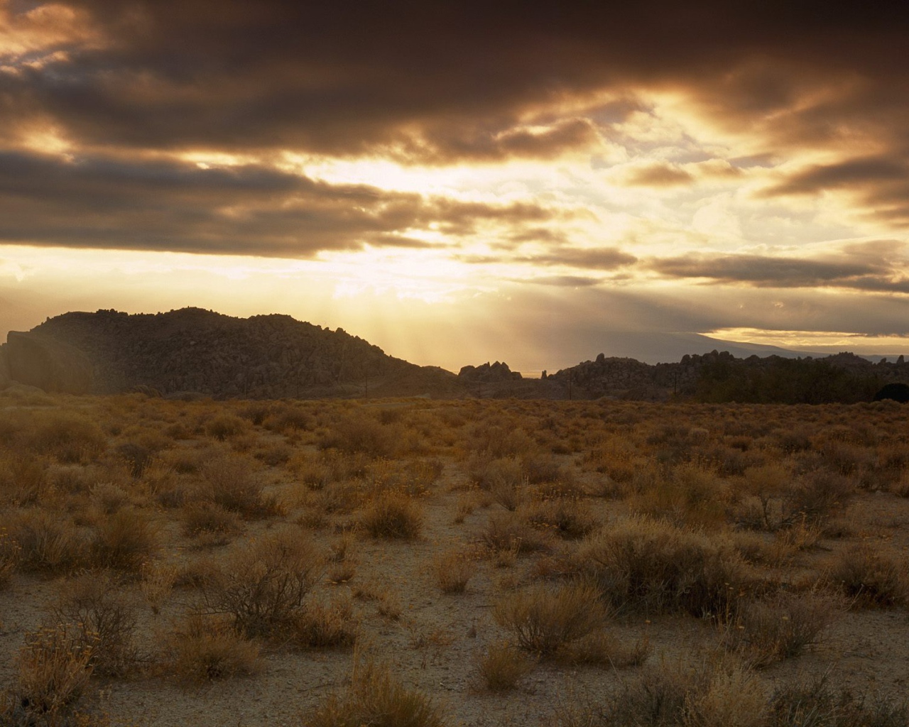 Алабамские Холмы в восходе солнца / Калифорния / США