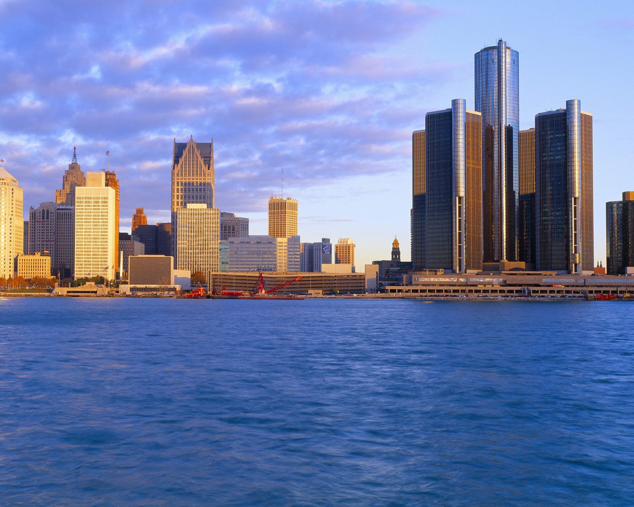 Детройт в восходе солнца США