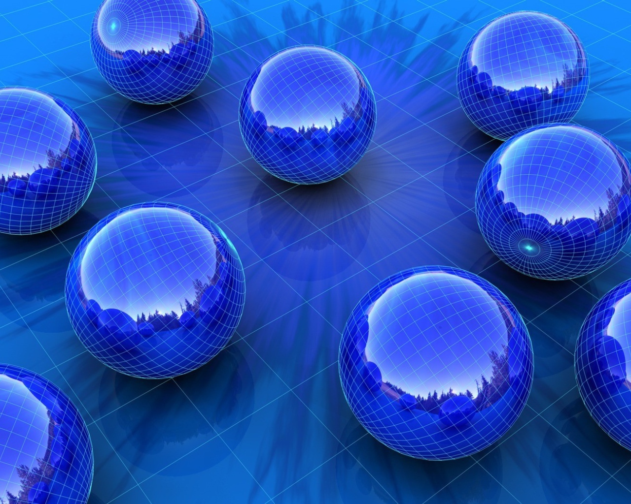 Синие сферы