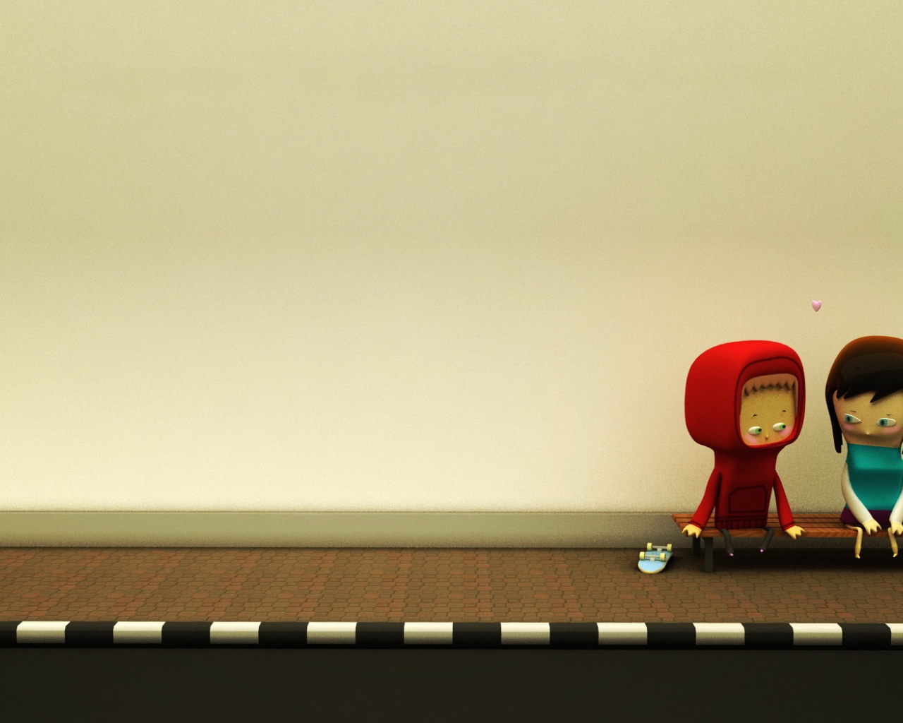 Парочка на скамейке