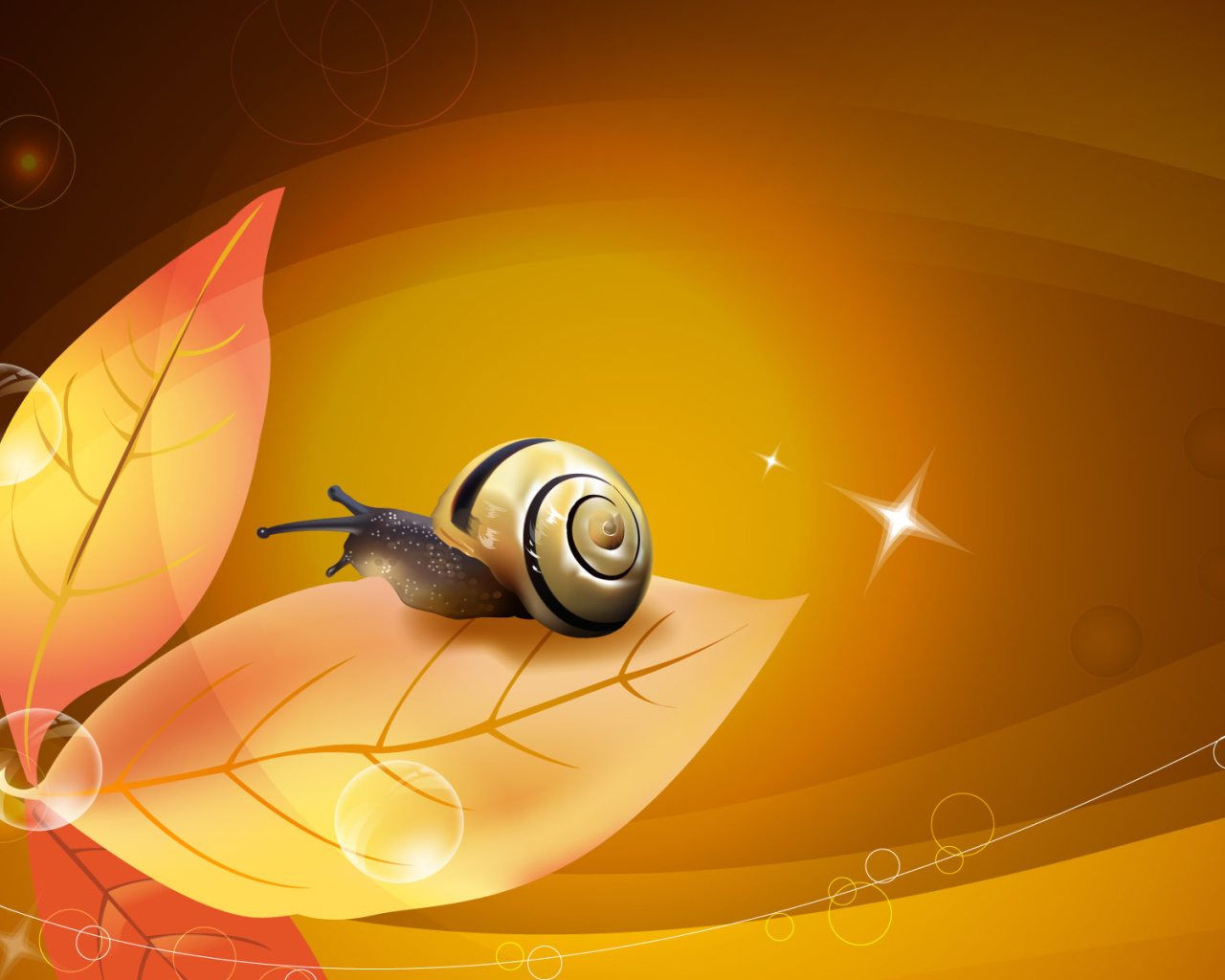 Улитка и растение