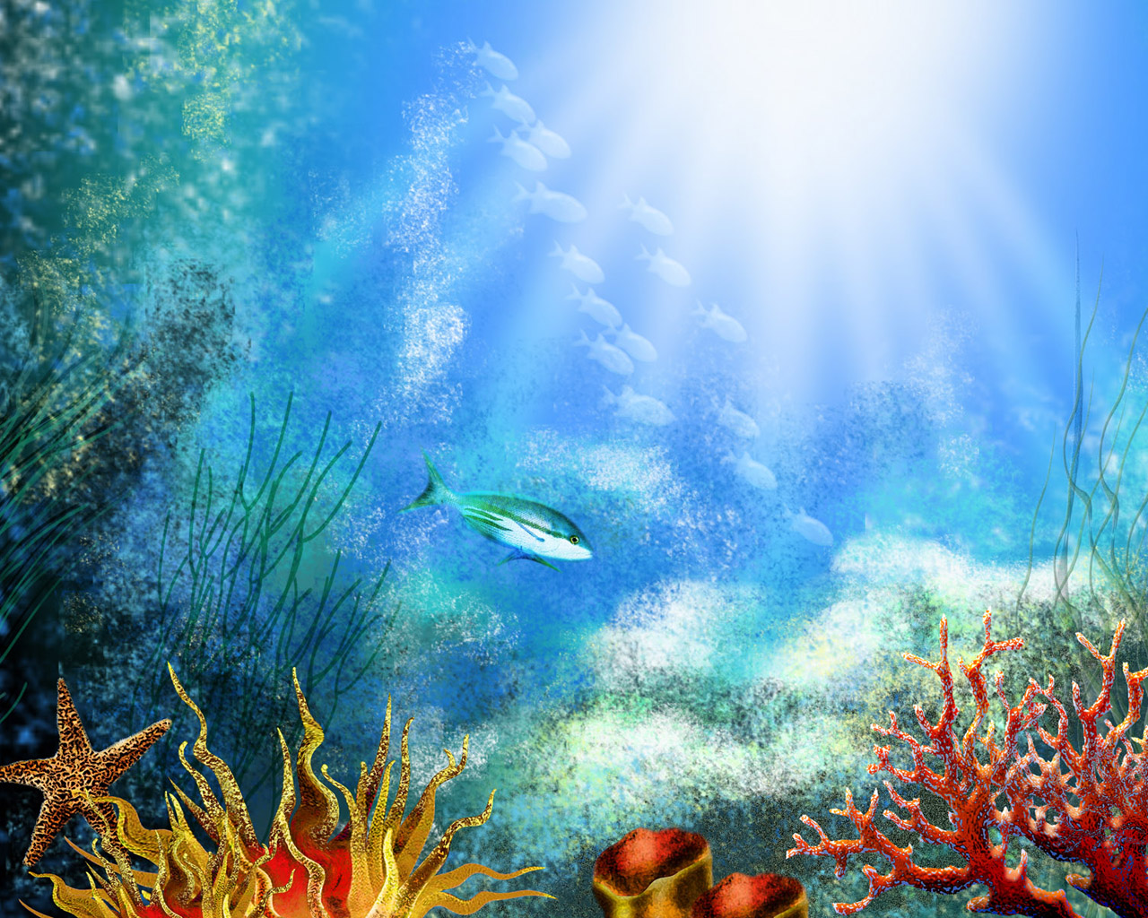 Аквариум с рыбками