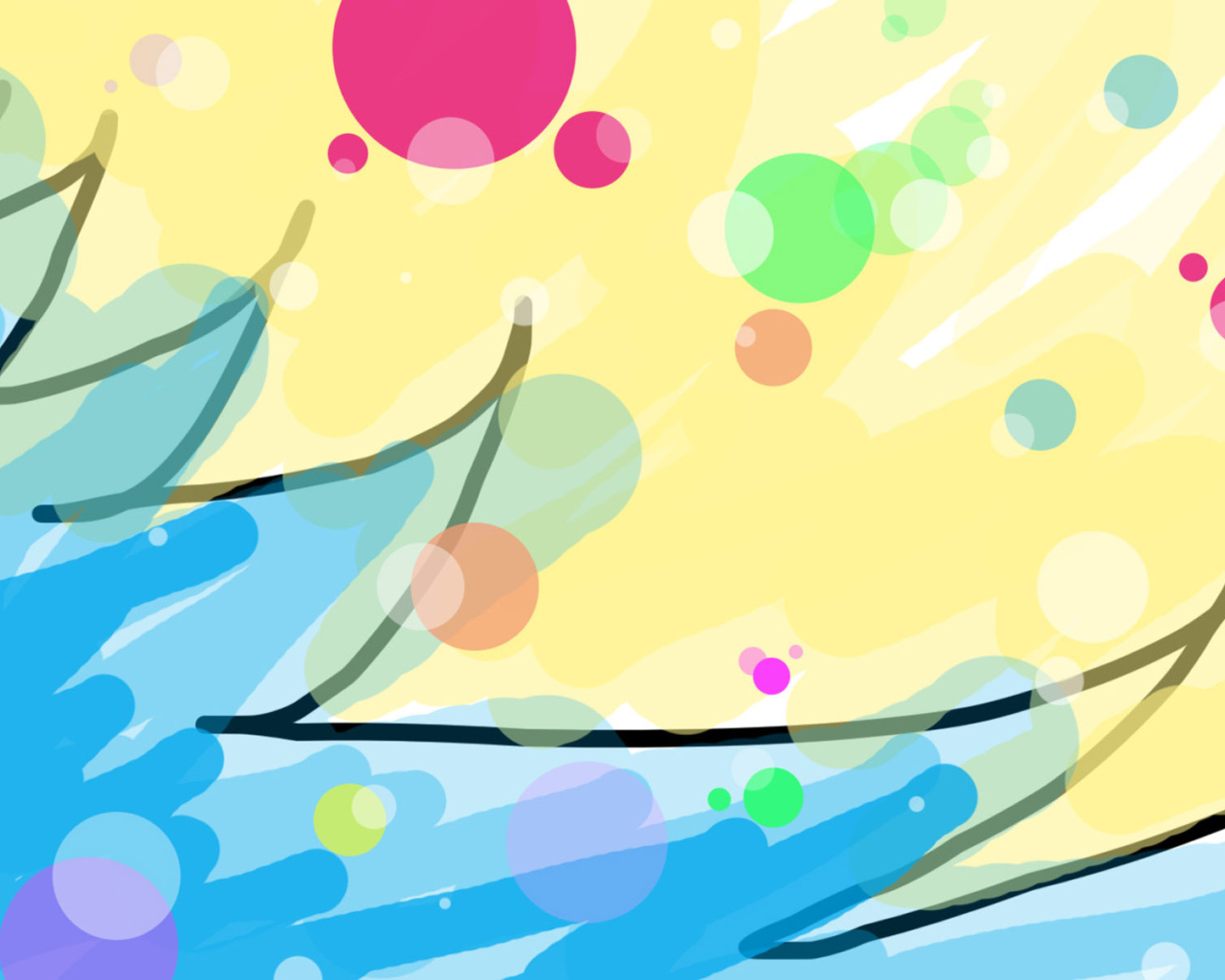 Нарисованная елка