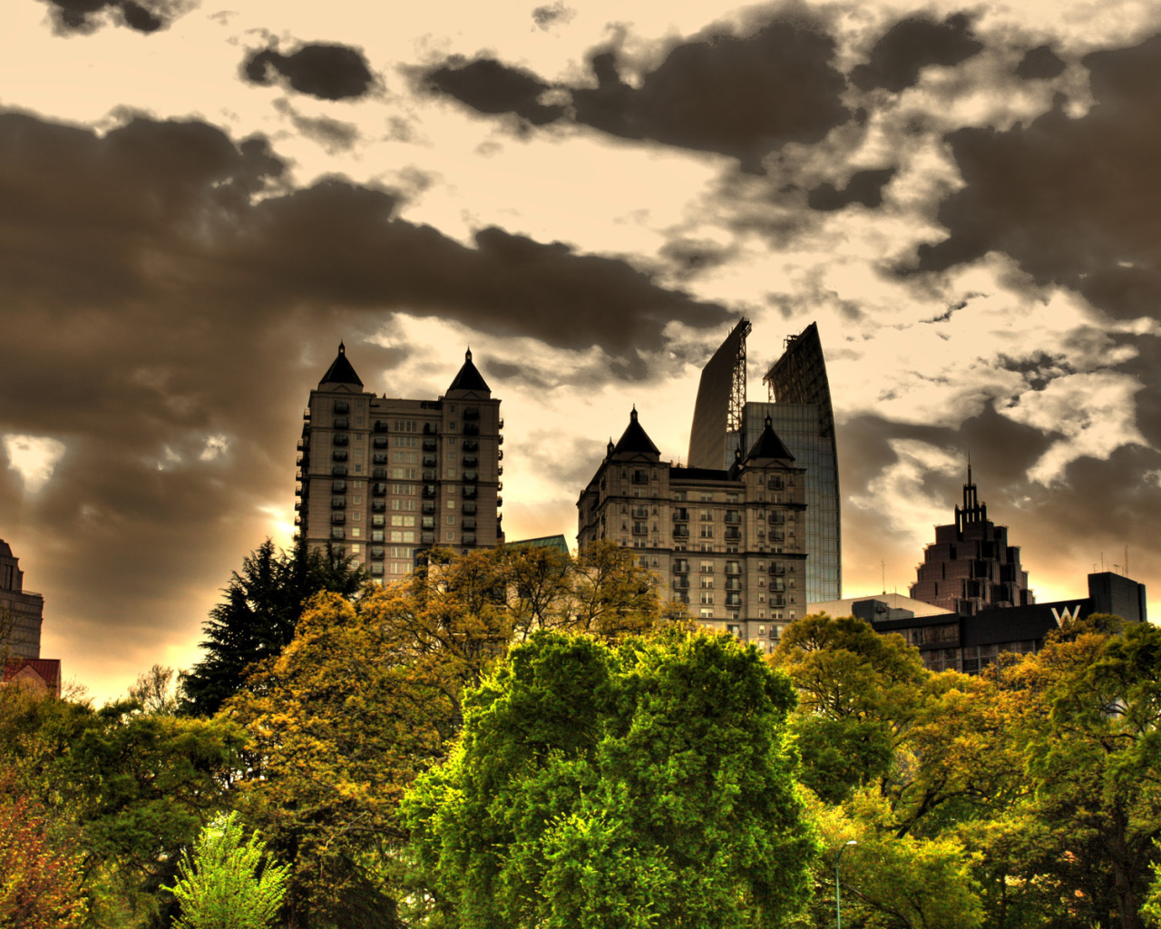 Верхушки зданий HDR