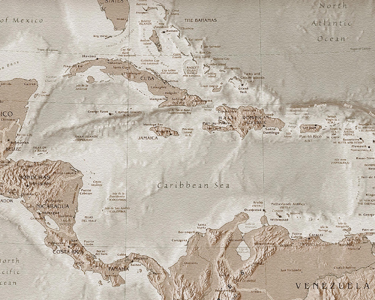 Карта Карибского моря