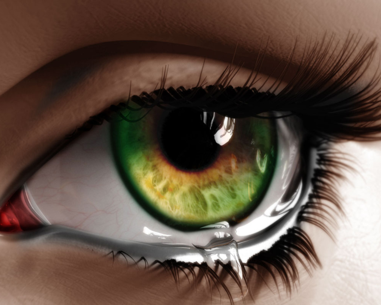 Слезы из глаз