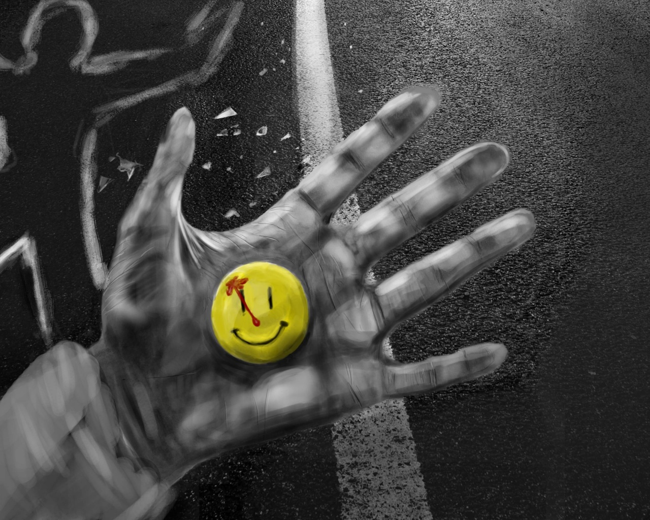 Значок смайл в руке