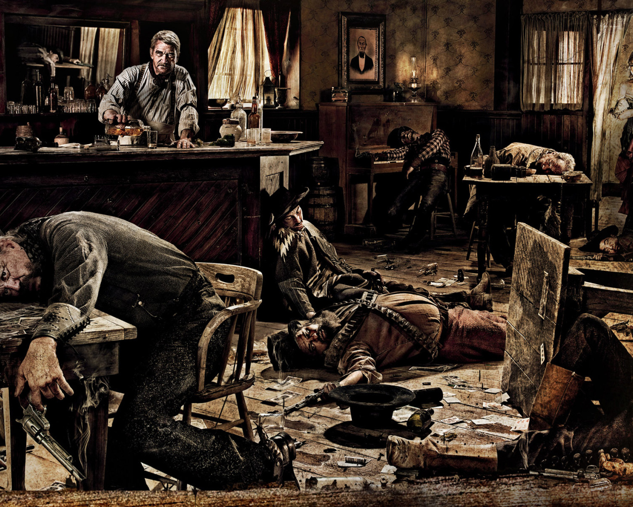 Перестрелка в салуне