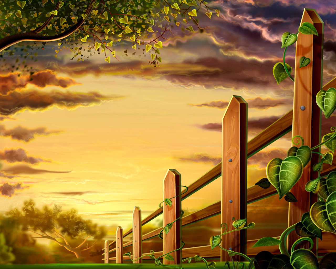 Деревянный забор