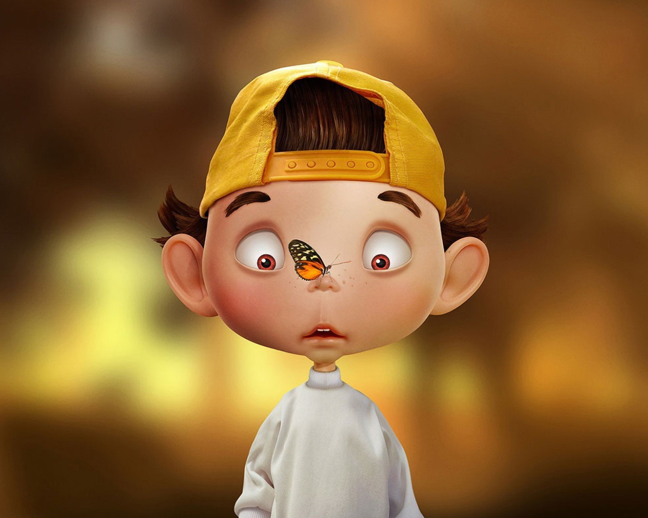 Бабочка на носу