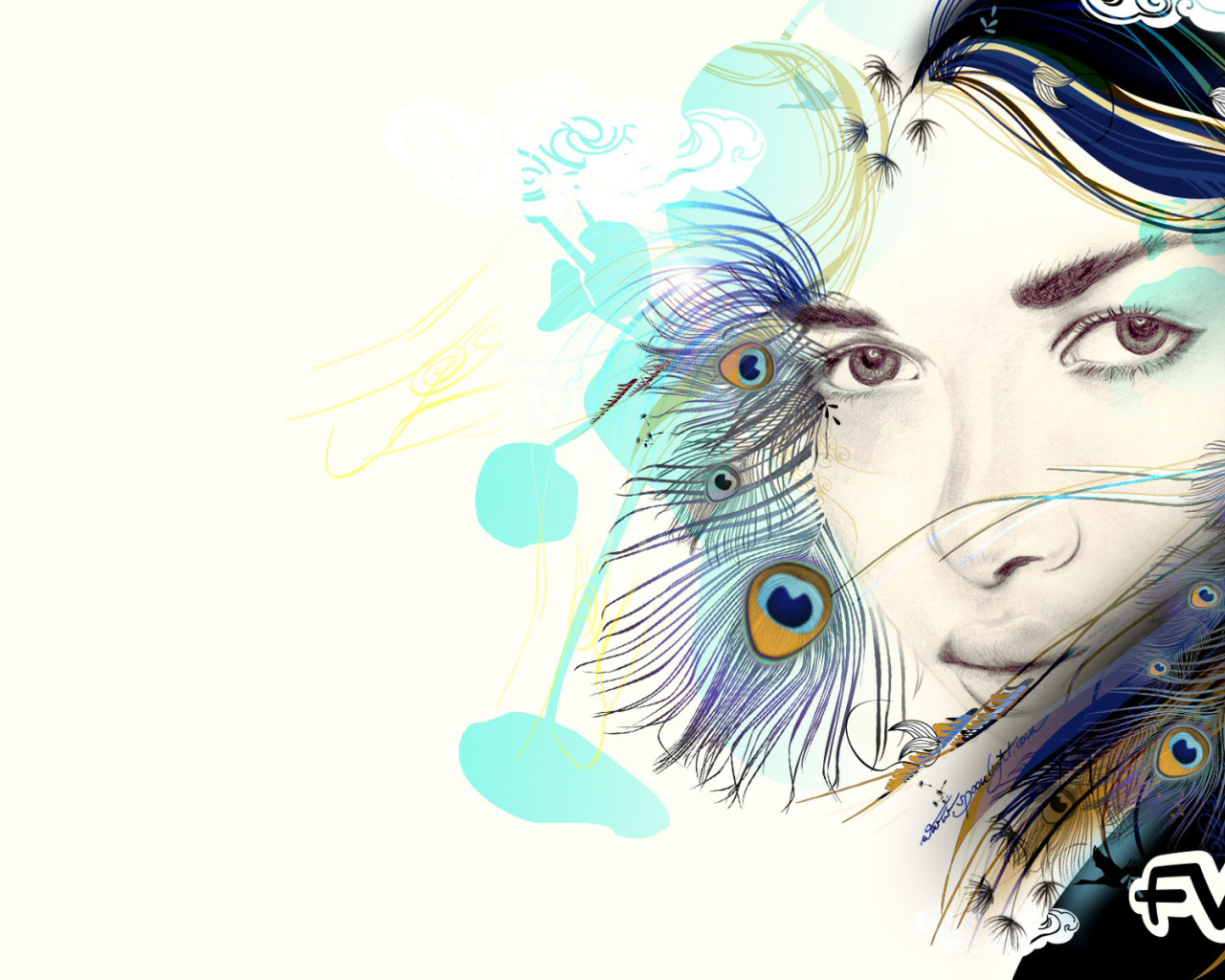 Девушка павлин