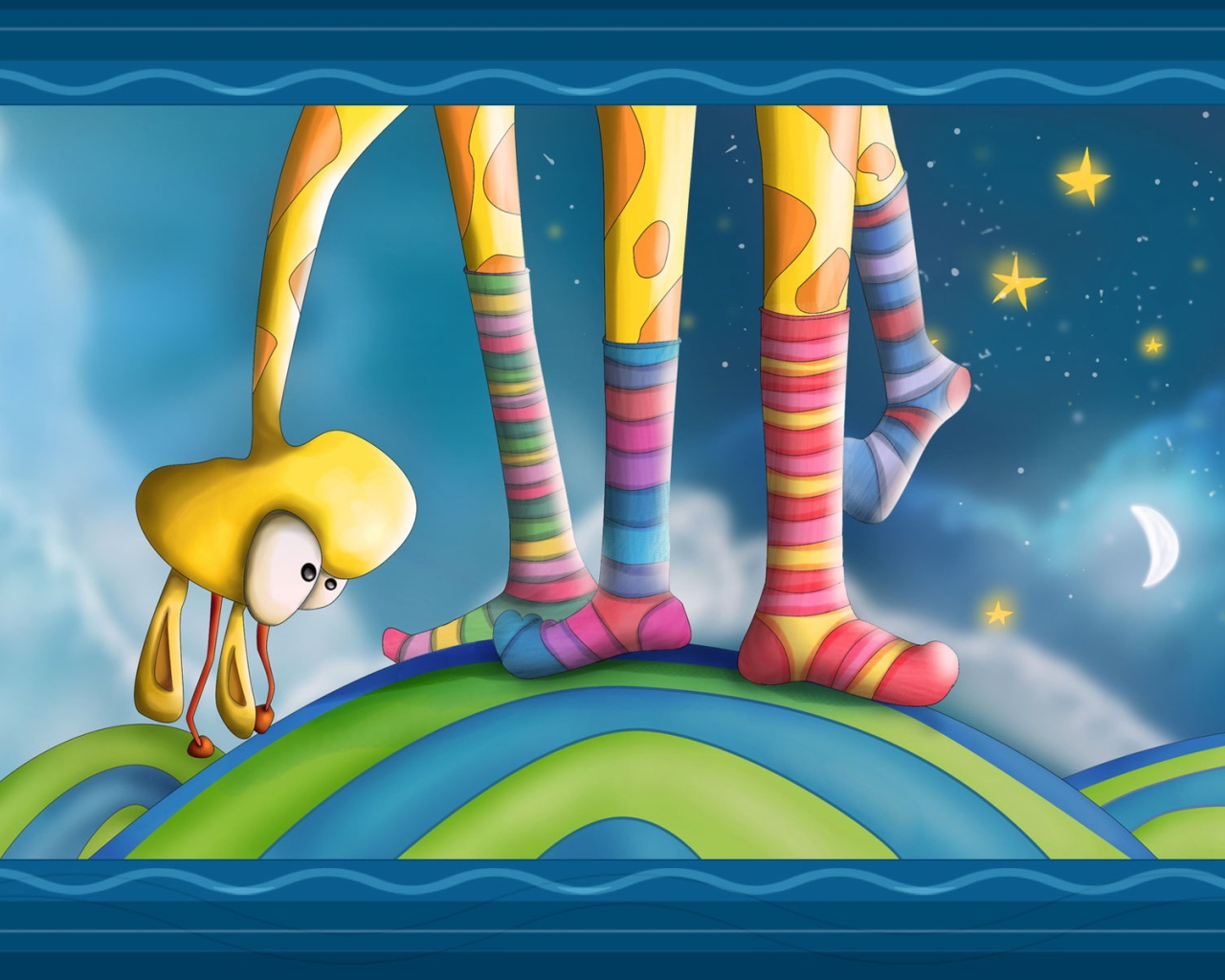 Жираф в носках