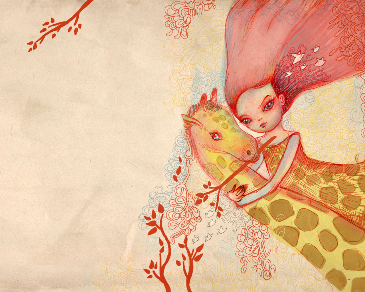 Девочка и жираф