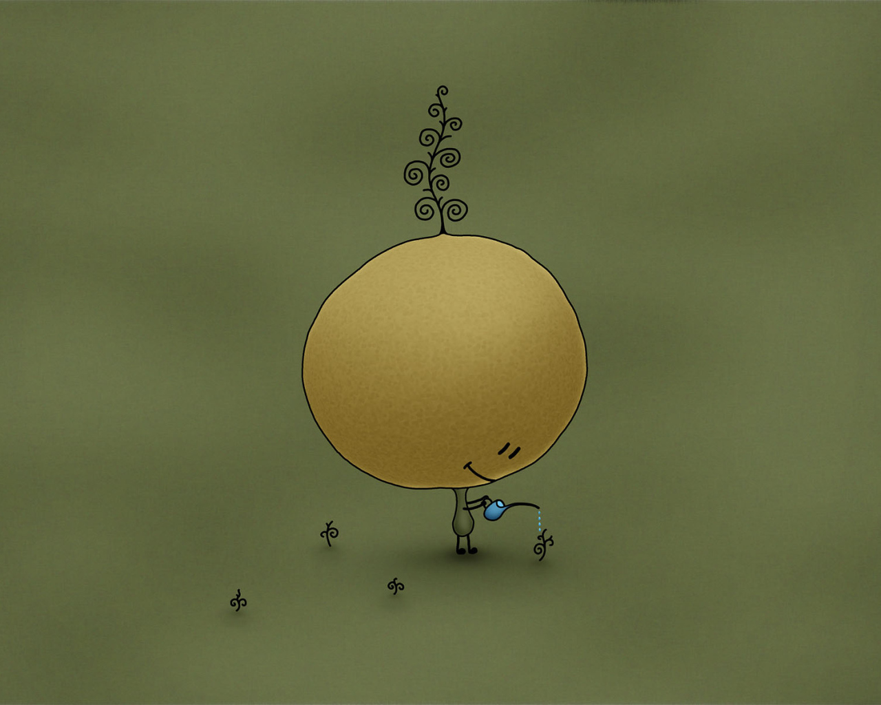 Человечек с большой головой