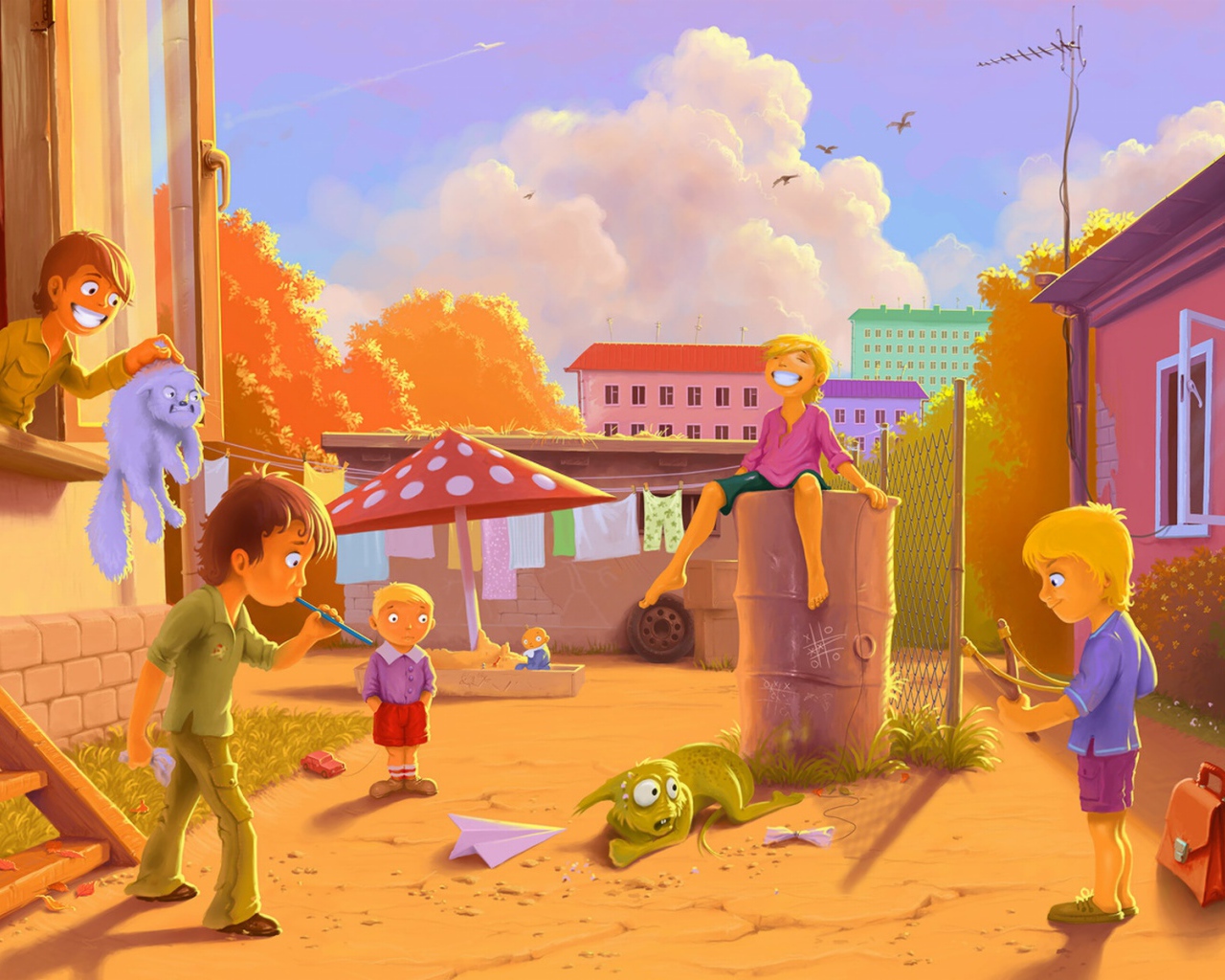 Игра во дворе