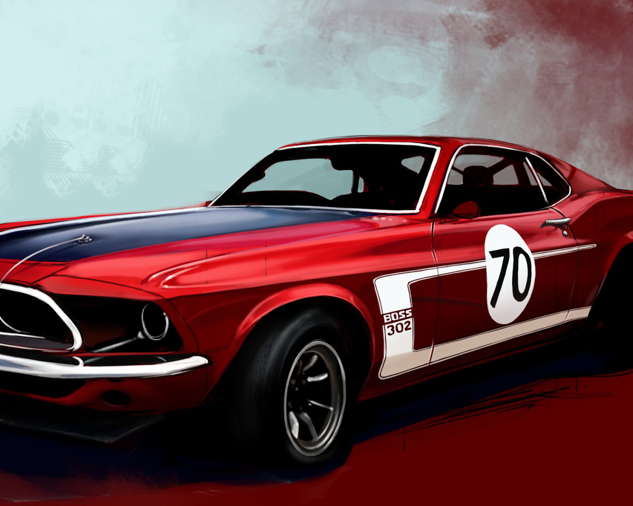 Красный спортивный авто