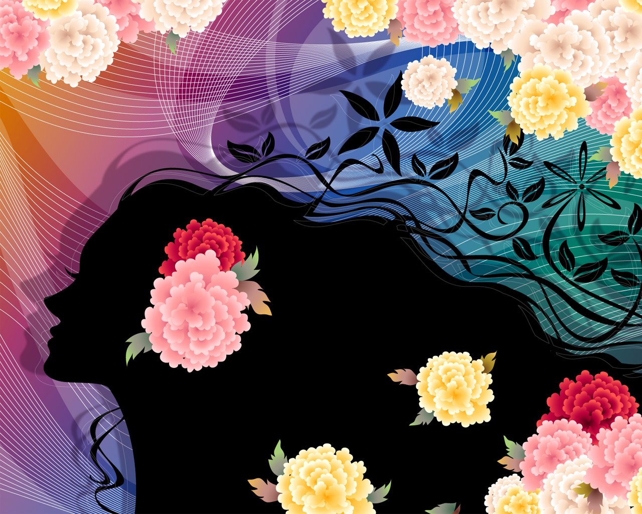 Векторные цветы