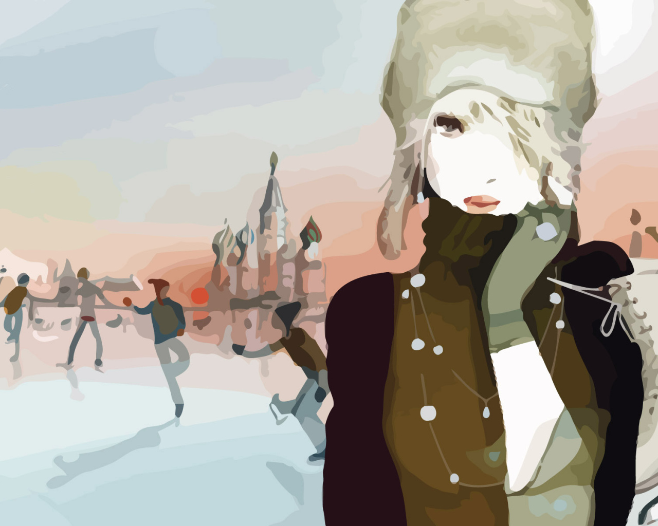 Зима, Москва, каток