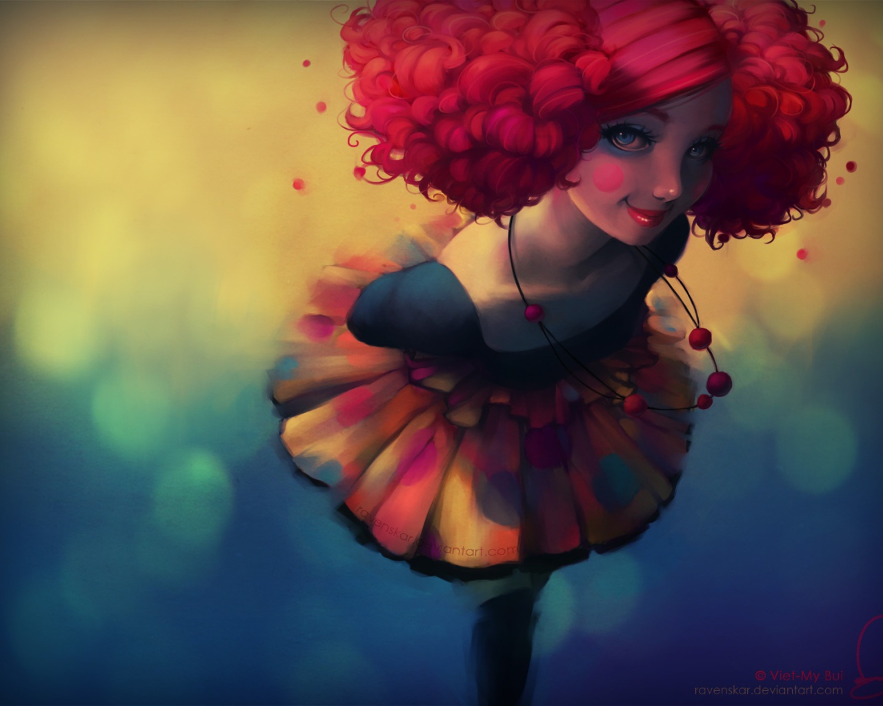 Девушка с красными волосами