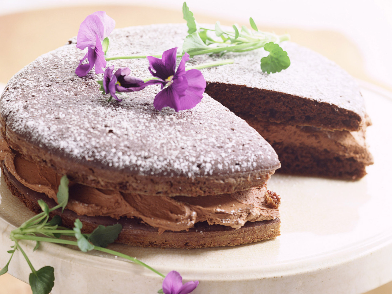 Пирог с шоколадным кремом