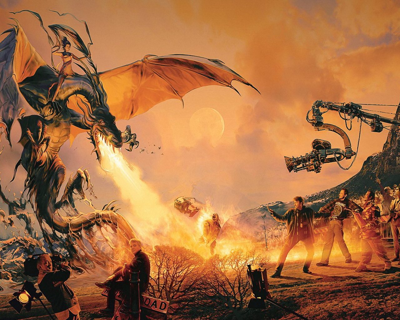 Съемка фантастического фильма