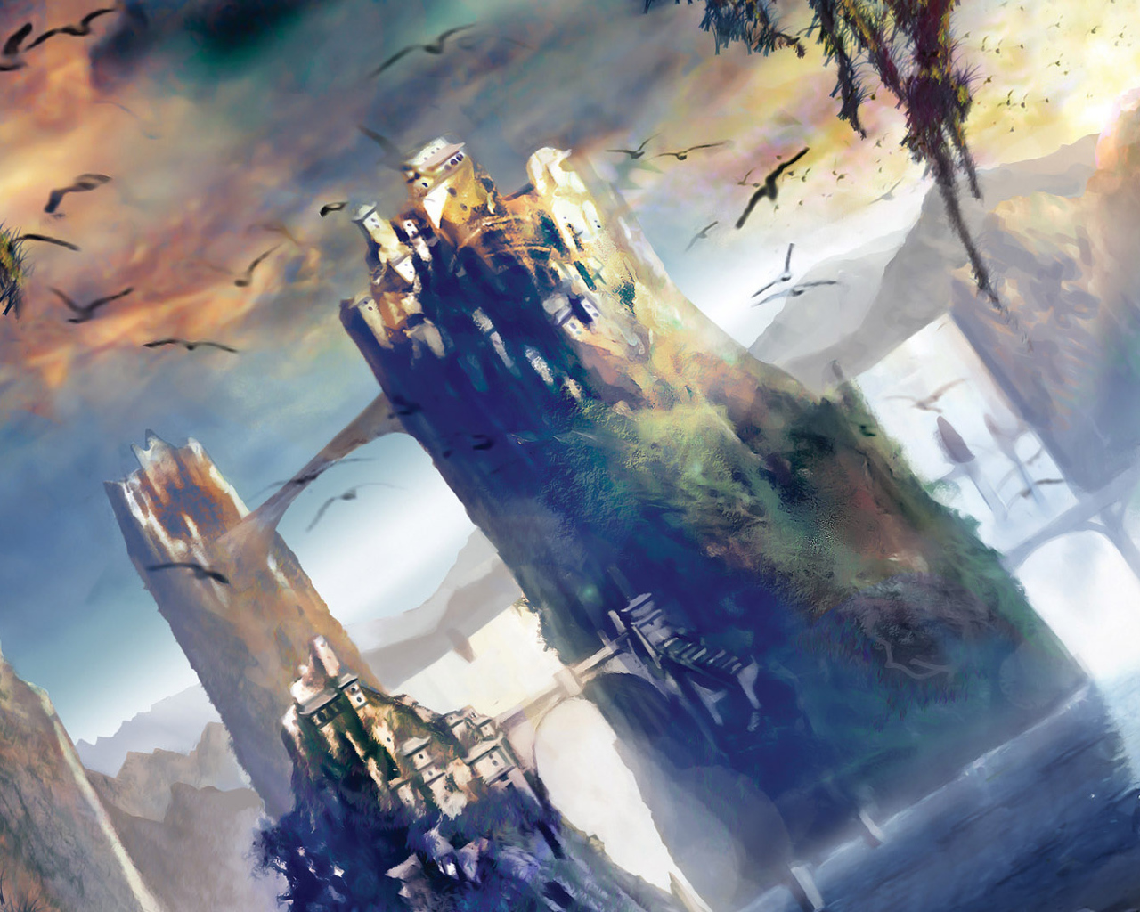 Замок и птицы