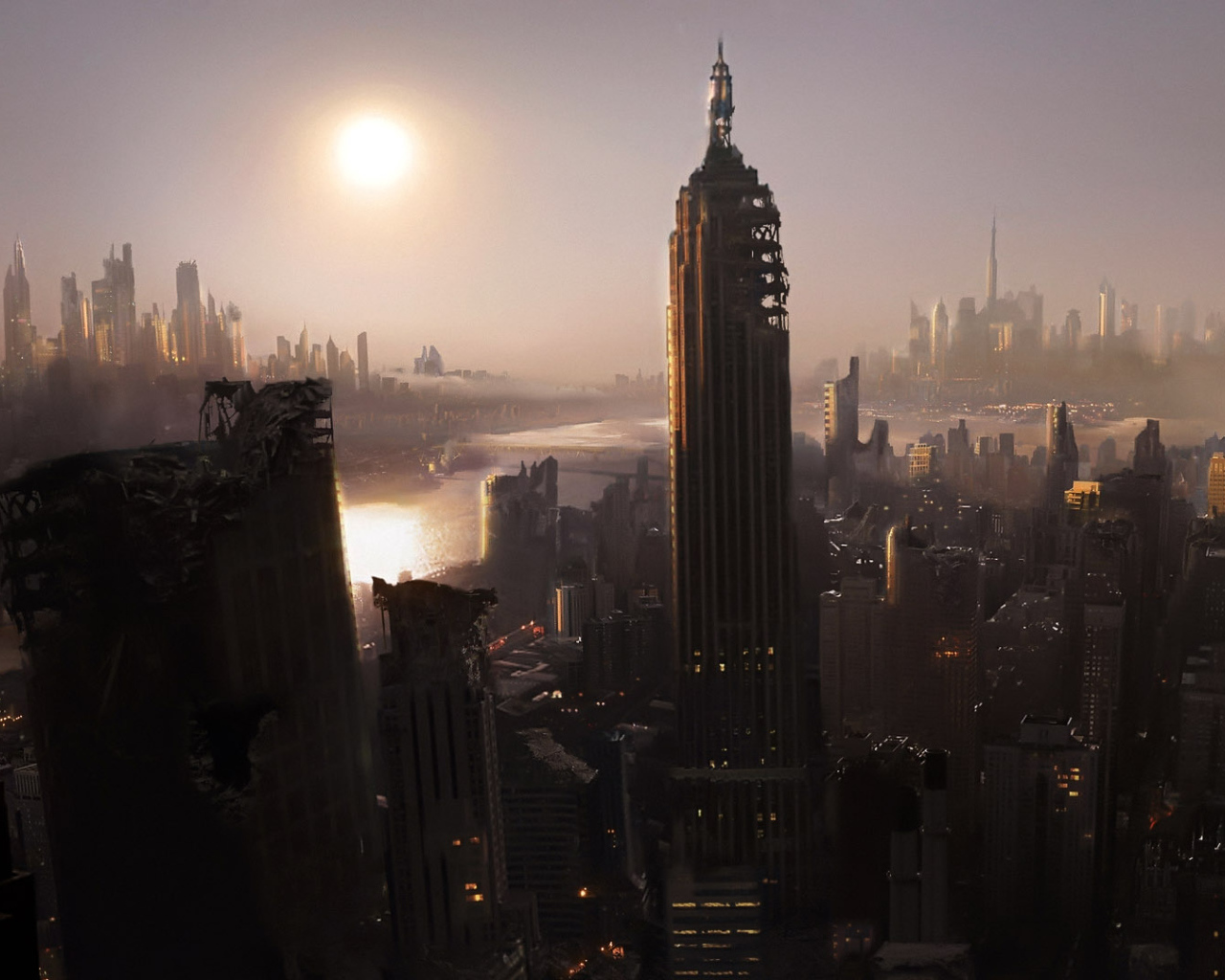 Город после бомбежки