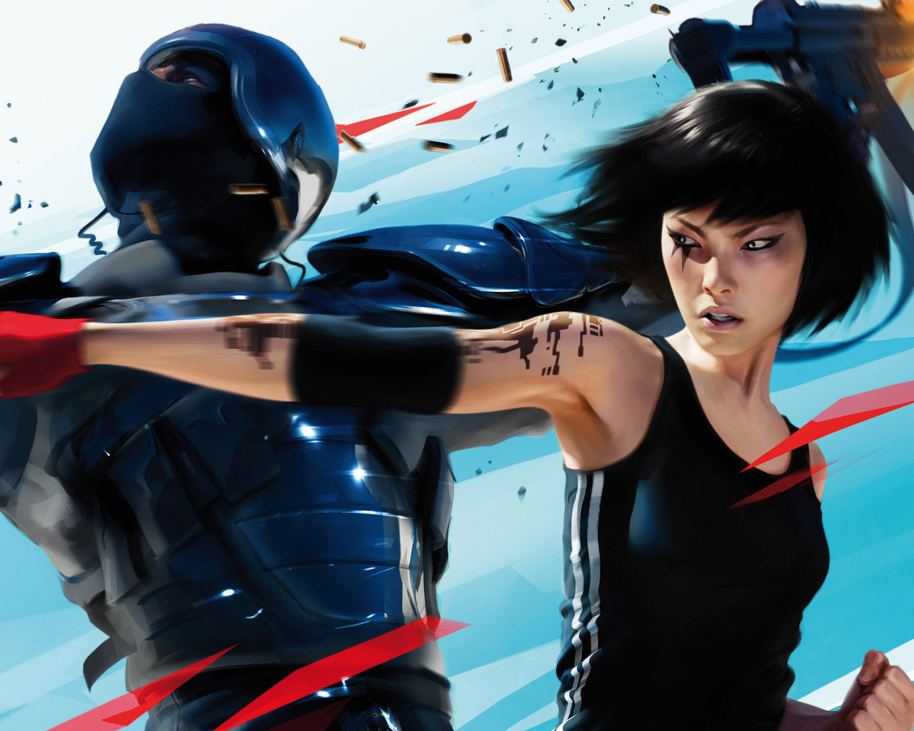 Mirrors Edge мощный удар