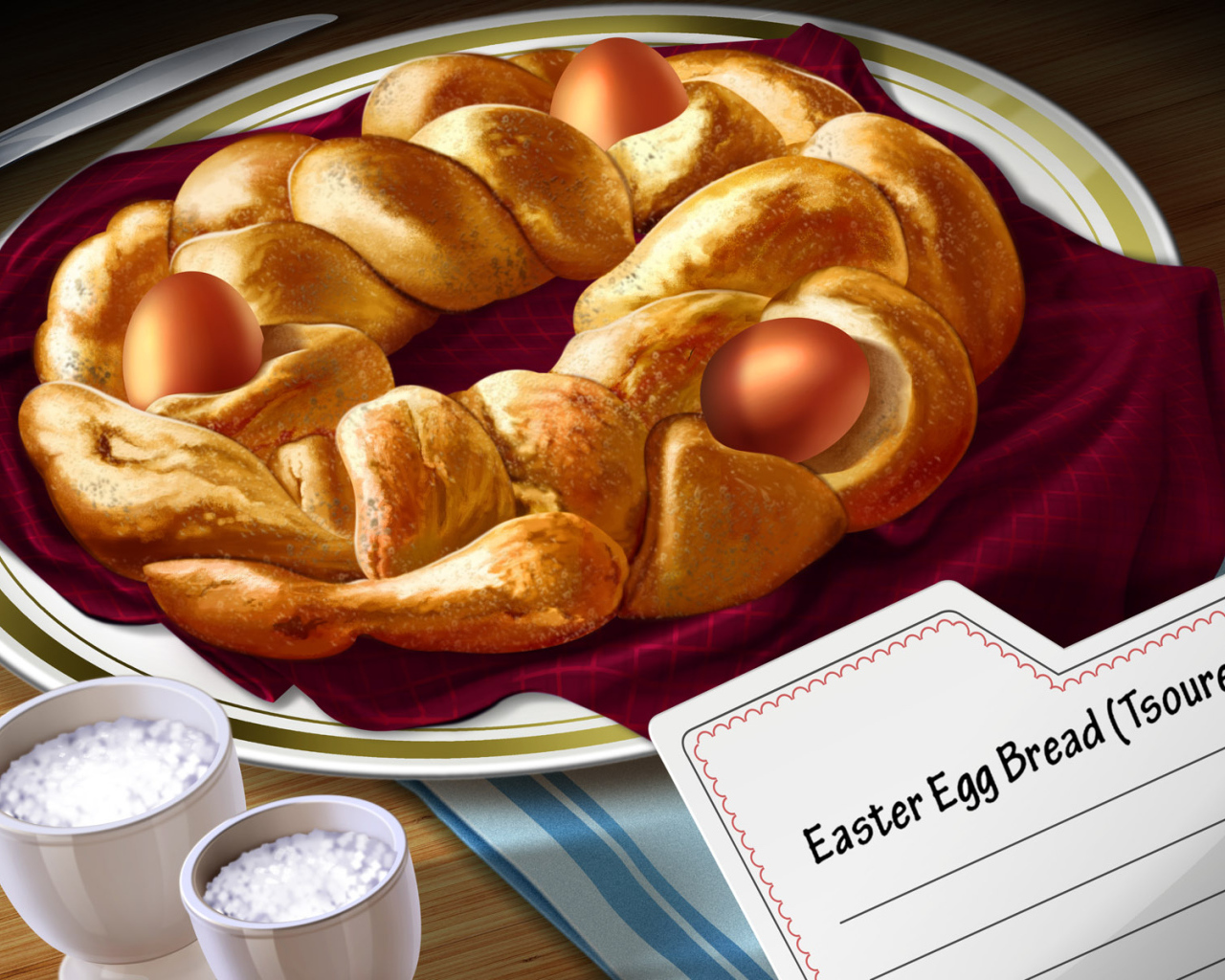 Пасхальный яичный хлеб